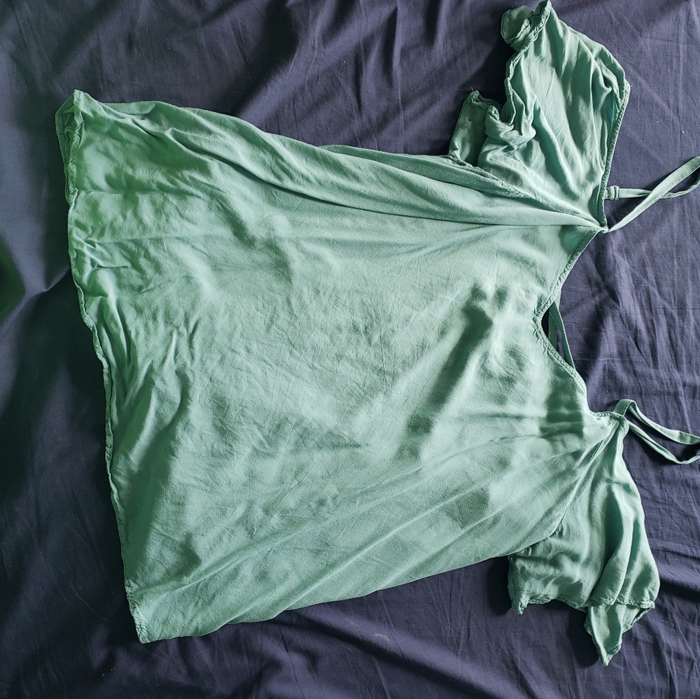 Turqouise Off the shoulder tank top